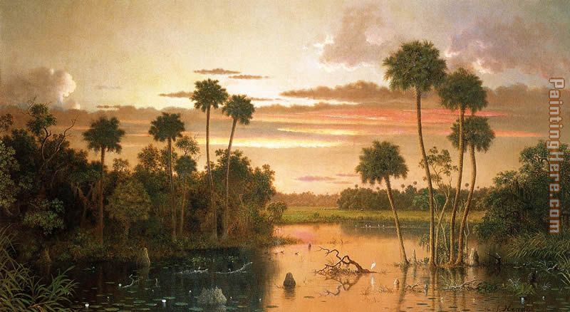 The Great Florida Sunset painting - Martin Johnson Heade The Great Florida Sunset art painting